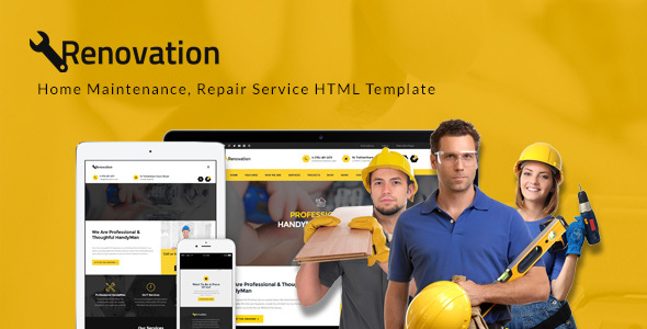 Renovation - Handyman Repair Service HTML Template