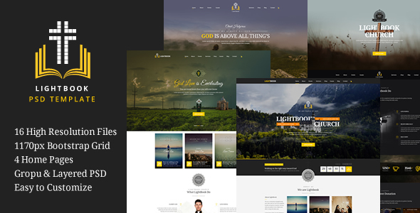 LightBook - Church PSD Template