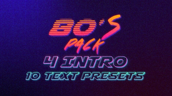 80's Logo Intro & Text Presets Pack
