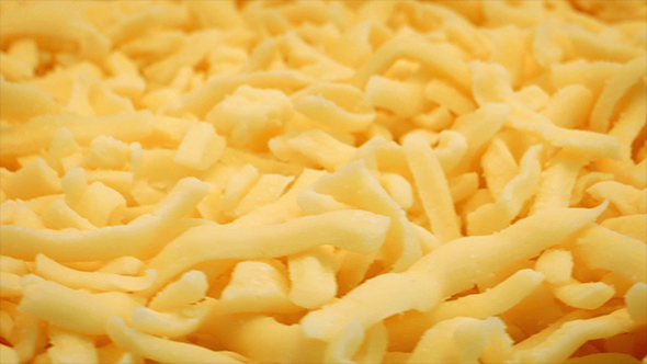 Grated Cheese Rotating Slowly