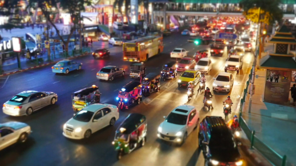 City Traffic At Night