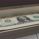 1 US dollar in cash dispenser. Withdrawal of cash from an ATM. - VideoHive Item for Sale