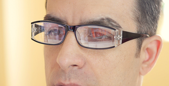 Young Businessman Working on Computer  alt