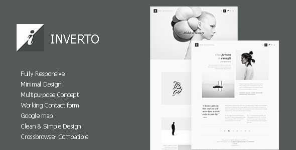 Inverto - Minimal HTMLTheme