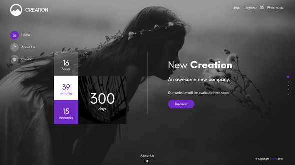 CREATION - Creative Template For Coming Soon Page