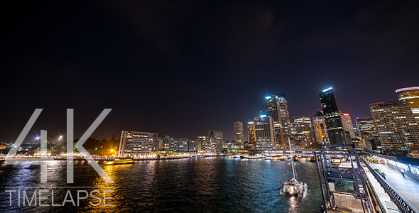 Sydney City Harbour at Night 2