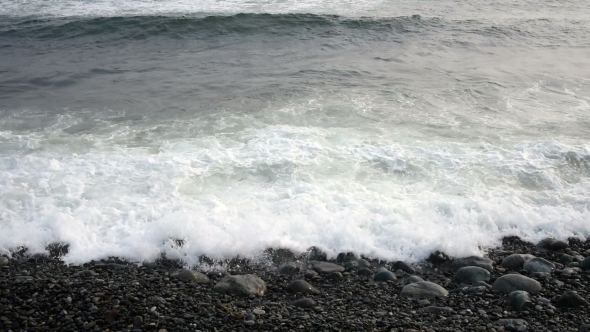 Rocky Sea Shore And Waves 2