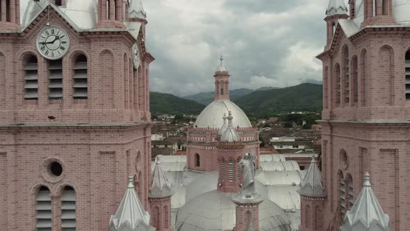 Panoramic Video Church And City Of Buga, Valle Del Cauca, Colombia