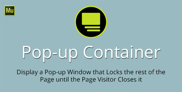 Pop-up Container Adobe Muse Widget