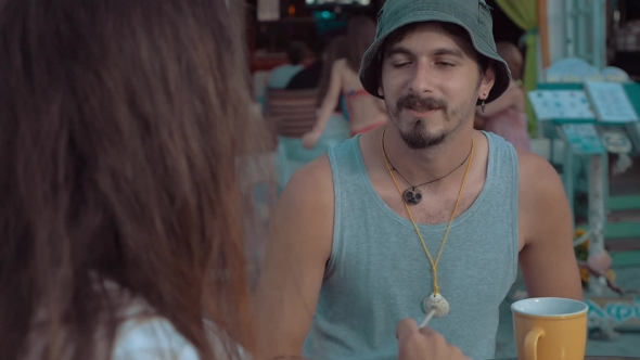 Old Chaps In Outdoor Cafe alt