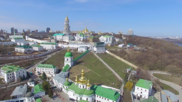 Kiev-Pechersk Lavra Aerial View