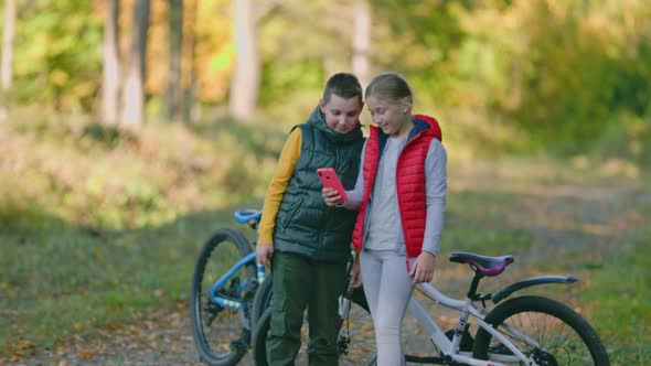 Children Look at the Phone