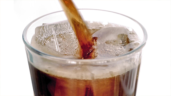 Coke Poured Into Glass