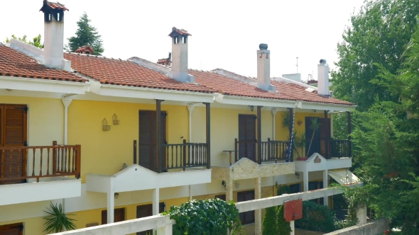 View On Building With Balconies.