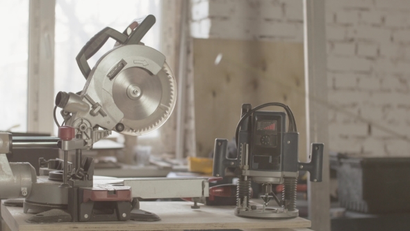 Adult Carpenter Measure Wooden Board By Straightedge. Polishing Apparatus. 