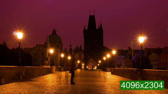 Tourists and Photographers on the Charles Bridge