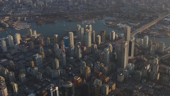 Aerial View of Modern Downtown City