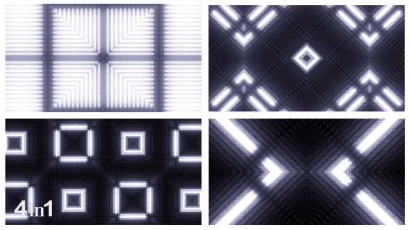 White Light Flashing Kaleidoscope (4-Pack)