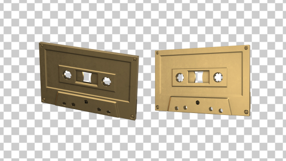 Isolated Gold Cassette Tape