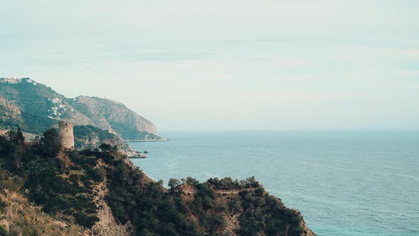 Spanish Coast With Pine Tower, Andalusia