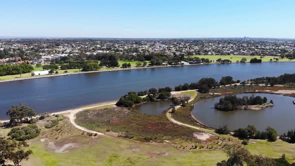 Aerial View of a Riverside in Australia