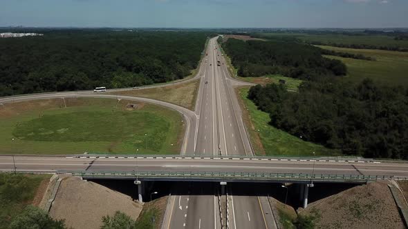 Cloverleaf Interchange Seen From Above.