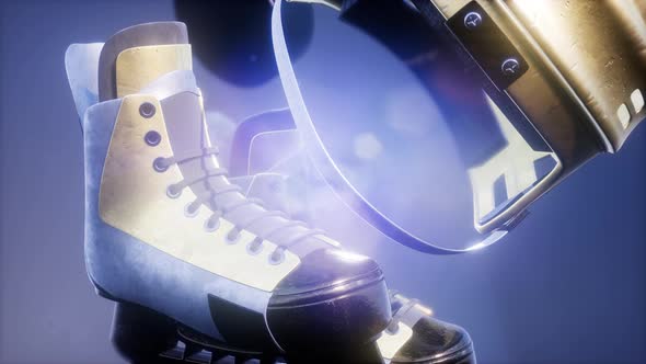 Flying Hockey Puck and Hockey Equipment alt