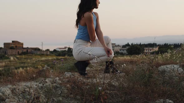 Girl Posing Outdoor in the Nature