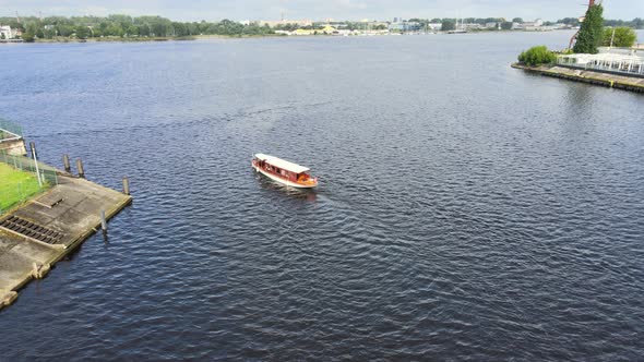 Turist ship on the river