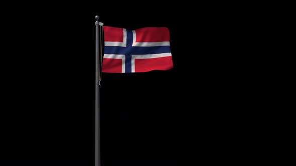 Norway Flag With Alpha 2