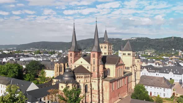 Aerial View of Churches and Castles 