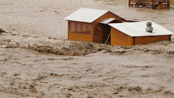 Flooding, River Overflowing, Ecological Disaster, Global Warming Problem