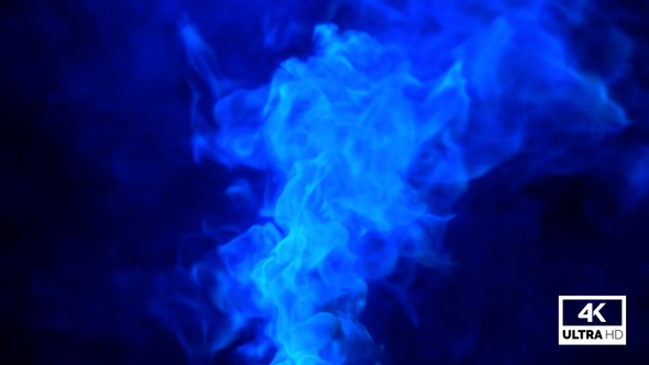 Realistic Rising Blue Smoke