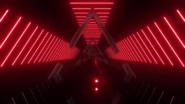 4k Red Rotate Triangle Neon Background 1 alt