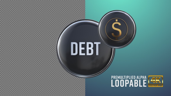 Debt Badge Looping with Alpha Channel