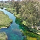 Aerial view of drone 'Azmak' river in the 'Akyaka' town - Gokova / Mugla - TURKEY - VideoHive Item for Sale