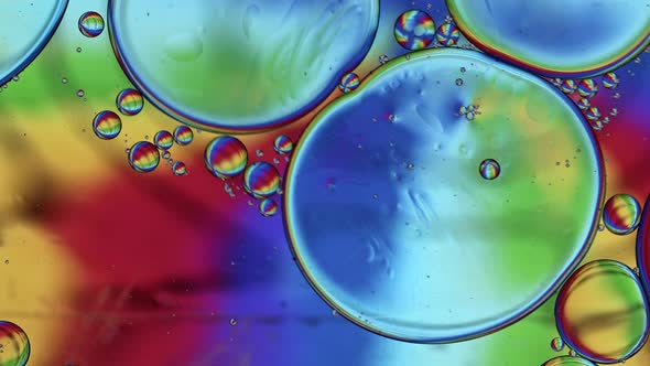 Abstract Colorful Food Oil Drops Bubbles 150