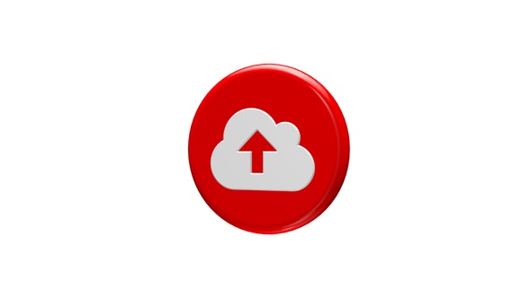 Cloud Storage Uploading 3D Icon
