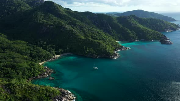 Views over Mahe Island in the Seychelles