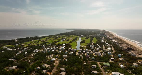 Aerial Drone Footage Kiva Dunes Public Golf Course Gulf Shores Alabama 5k