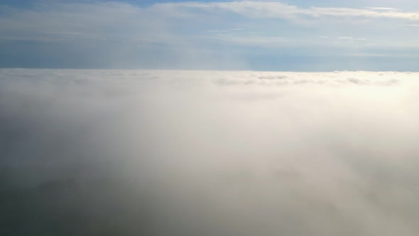 Flying in the Clouds Flying in the Clouds. The Clouds Are Moving on Camera. Flying Through the Cloud