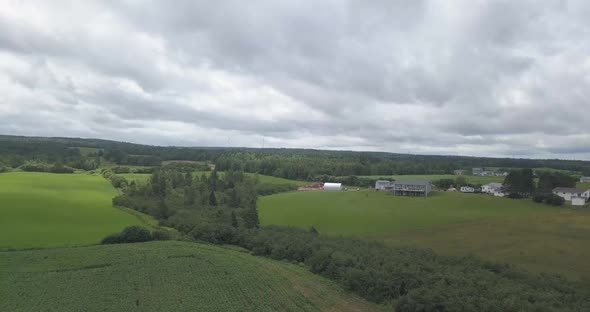 Halifax farm land drone shot 2