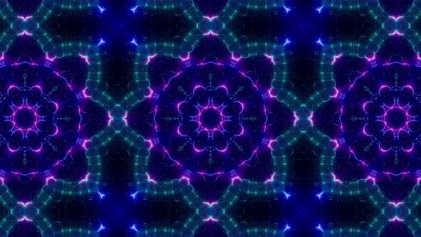 Vj Neon Lights Wave Kaleidoscope Loop 4K 01