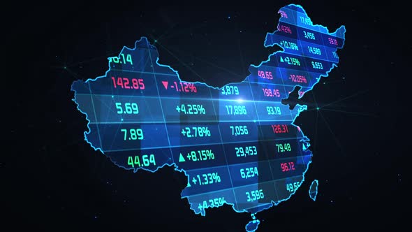 China Stock Market Business Map Background