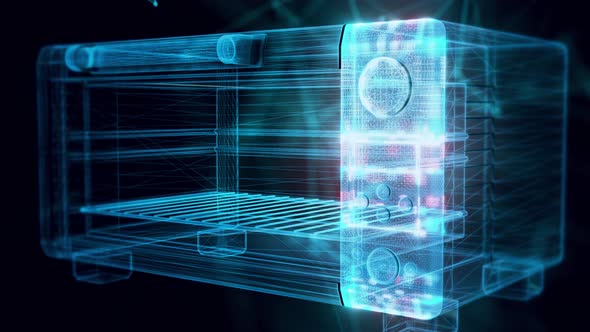 microwave hologram Close up 4k alt