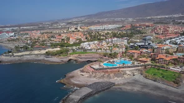 Aerial View of Playa De Las America, Tenerife