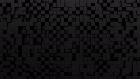 Black cubes abstract pattern background