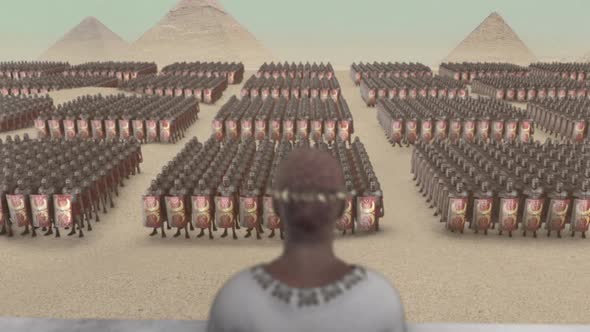 Mark Antony Standing In Front A Roman Legion In Egypt