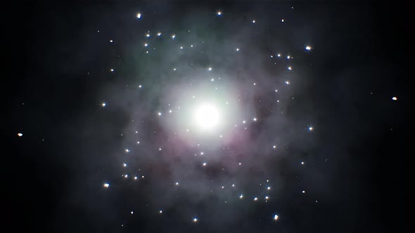 Shining Foggy Space Galaxy Loop 4K