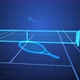 High tech holographic 3D animation of tennis game. Futuristic rackets hit ball across hologram court - VideoHive Item for Sale